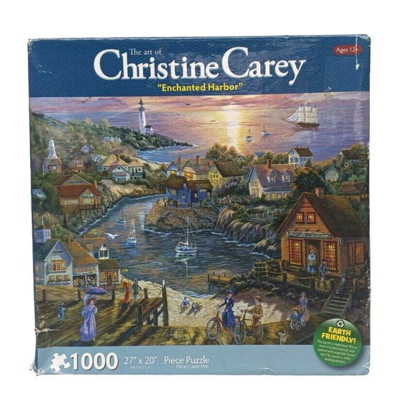 (2) NEW Christine Carey & Thomas Kinkade Puzzles / 1000 PC - Picture 2 of 2
